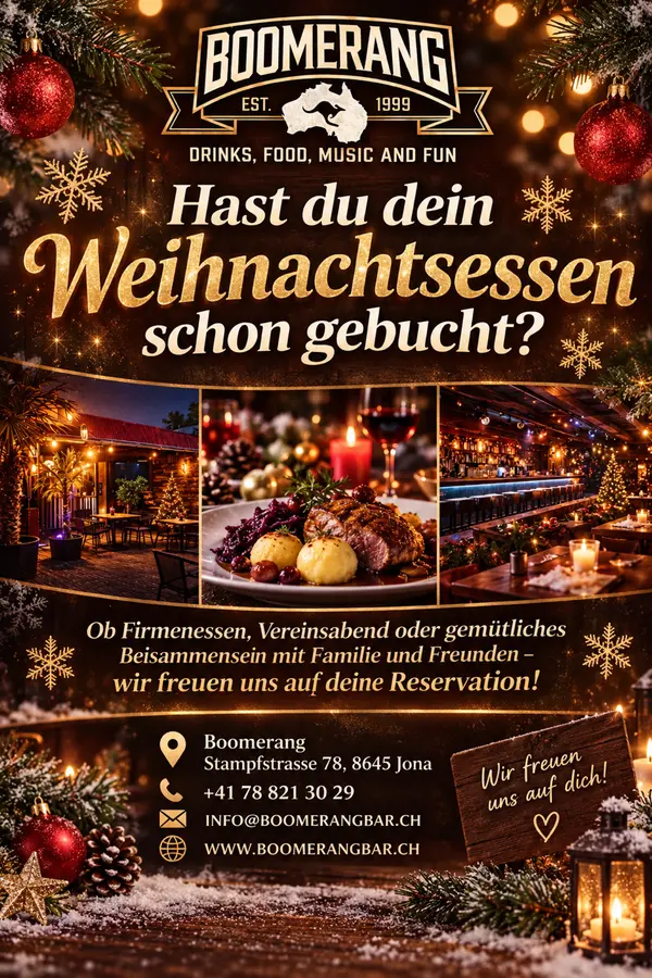 Flyer: Hast du dein Weihnachtsessen schon gebucht?